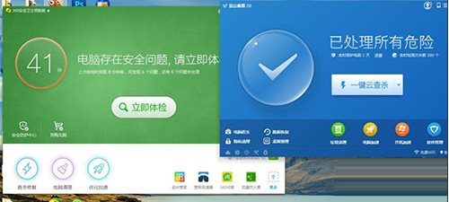 金山毒霸和360哪個好？金山毒霸和360哪個殺毒能力強,占內存少？