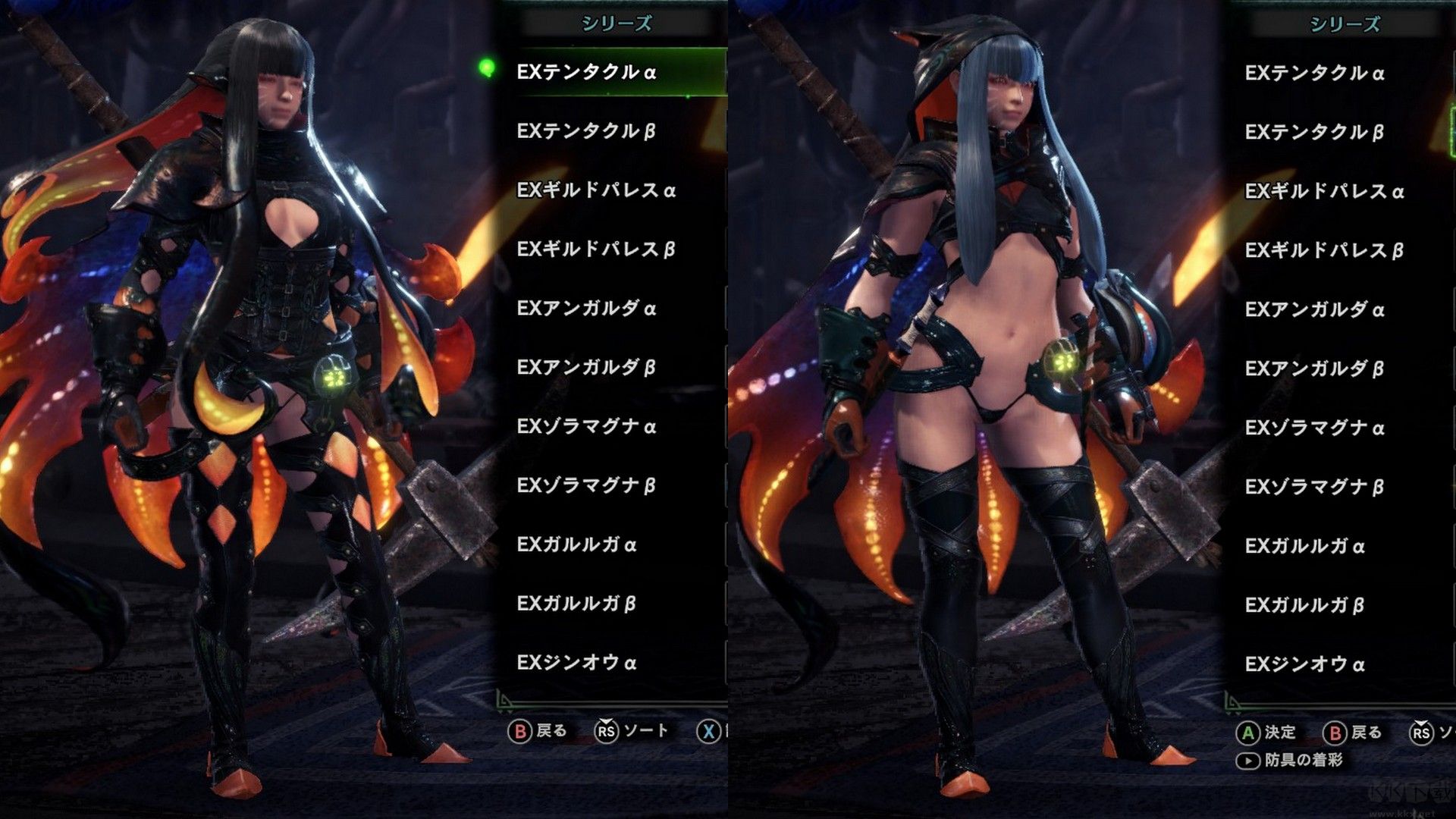 怪物獵人世界冰原女性輕薄性感溟波龍防具MOD