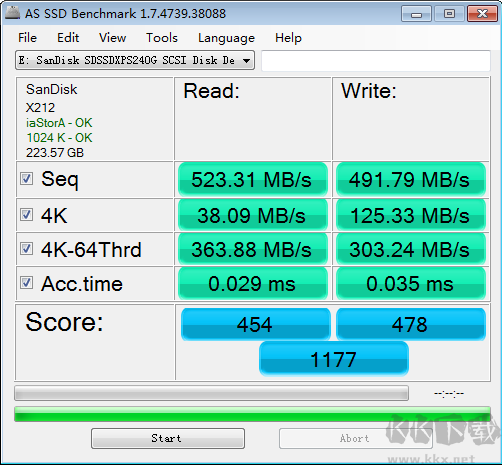 ASSSD(固態(tài)硬盤測(cè)試軟件AS SSD Benchmark)