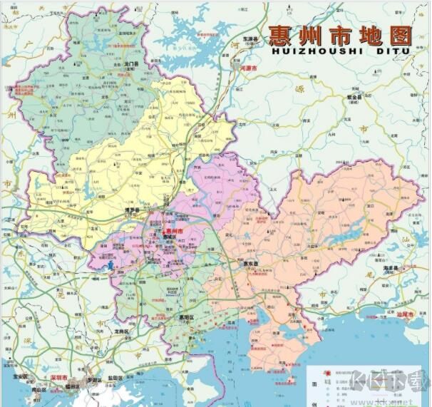 惠州市地圖全圖高清版