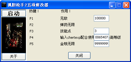 孤膽槍手2五項修改器