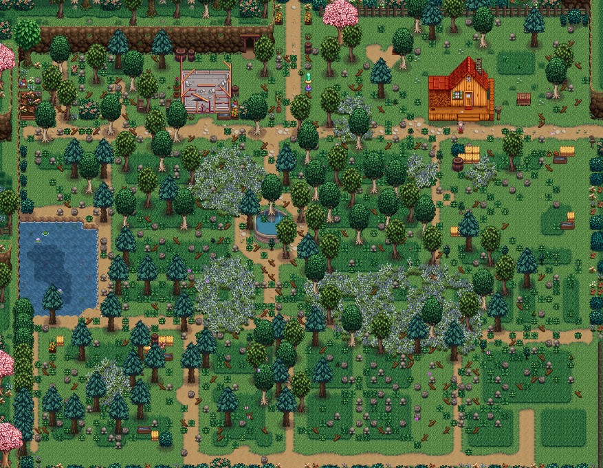 星露谷物語基礎農場地形布局優化MOD