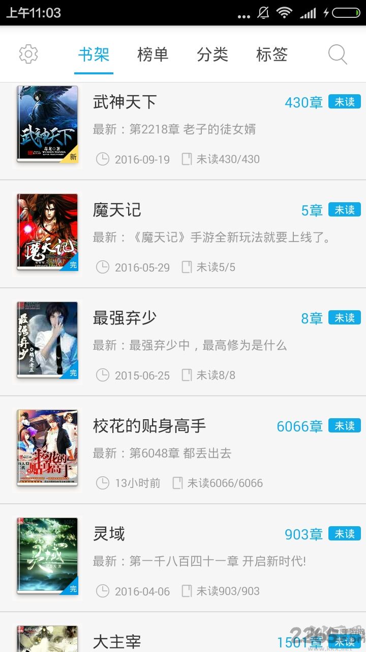 小說排行榜APP