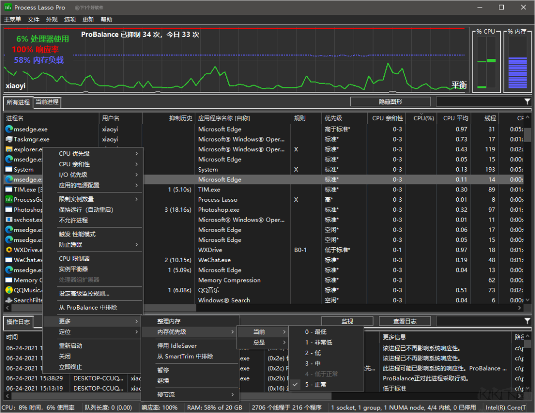process lasso pro 10中文破解版(電腦進程監控軟件)