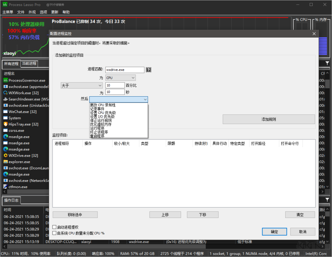process lasso pro 10中文破解版(電腦進程監控軟件)