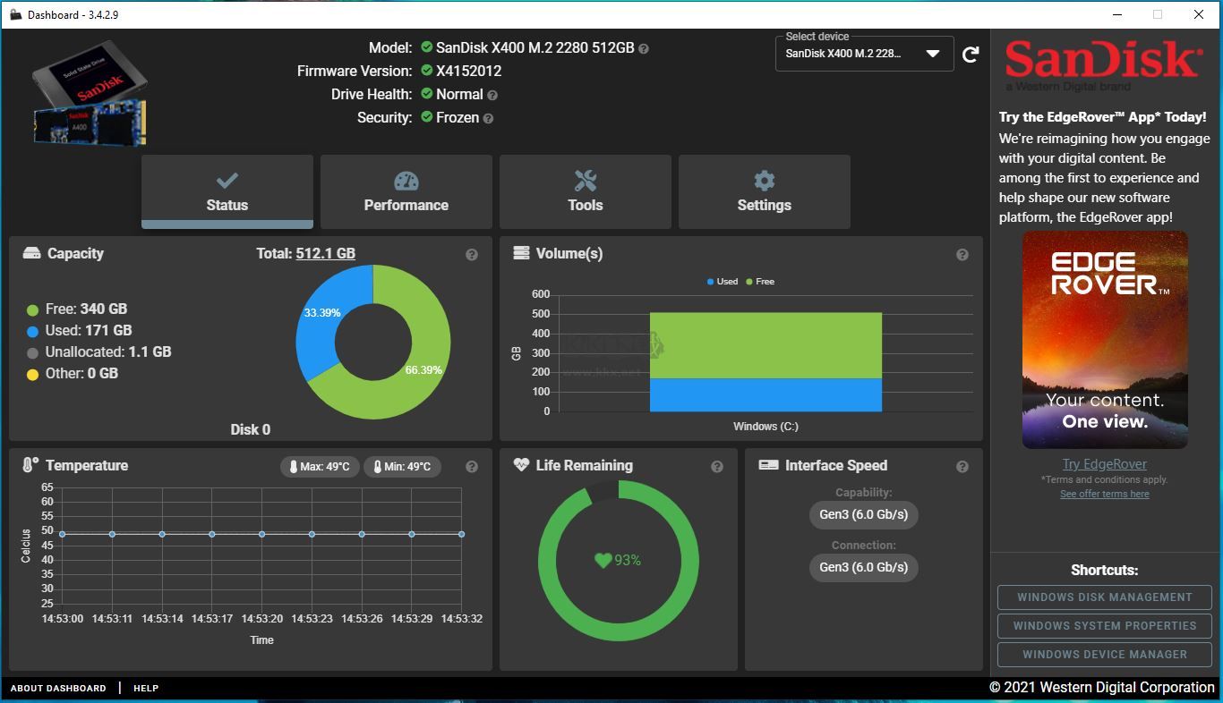 WD SSD Dashboard(西數(shù)固態(tài)硬盤工具)