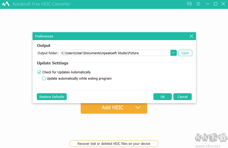 Apeaksoft Free HEIC Converter(HEIC圖片轉(zhuǎn)換工具)