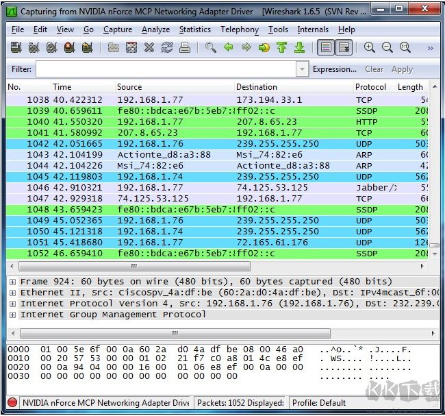 wireshark（網絡抓包工具）