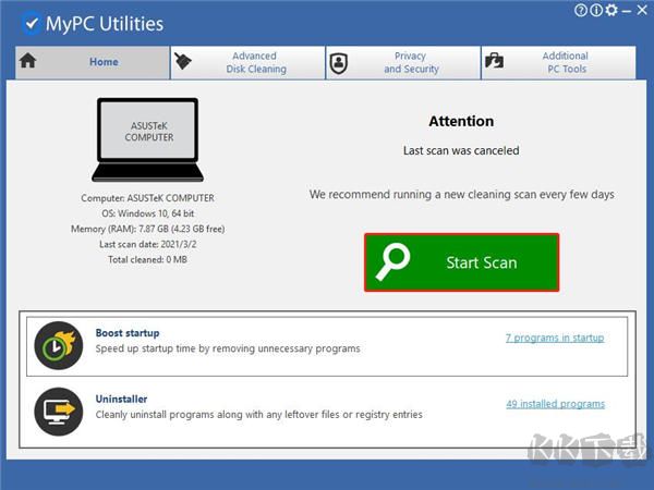 MyPC Utilities(系統優化清理工具)